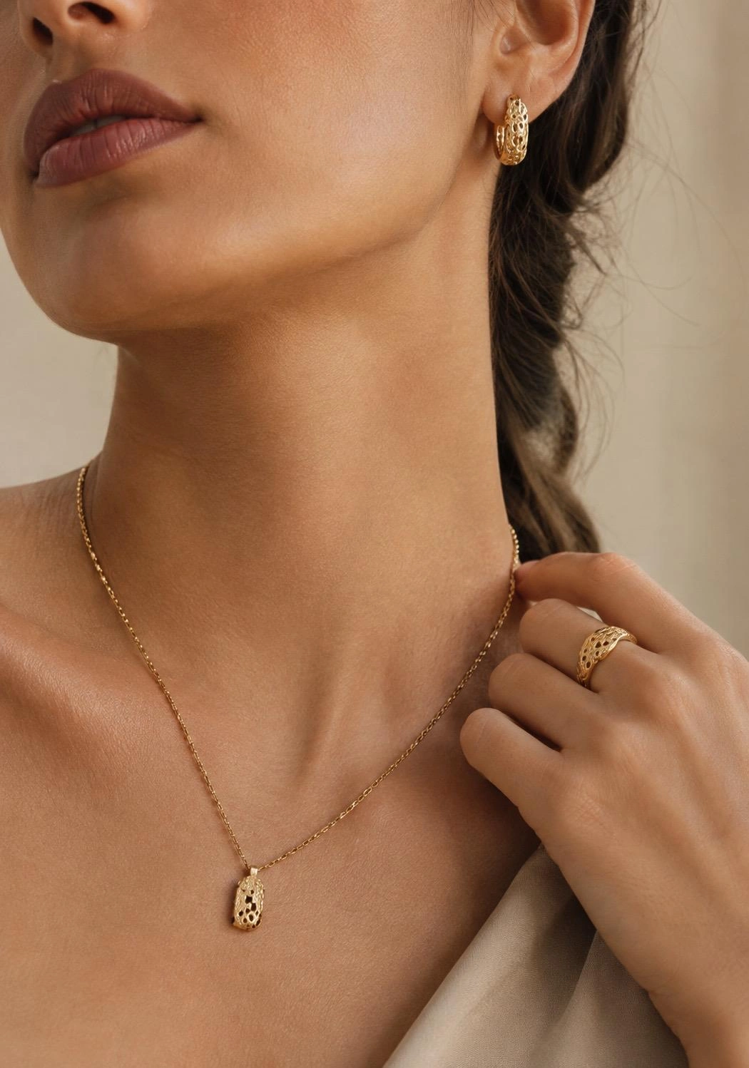 Jewelry necklace detail