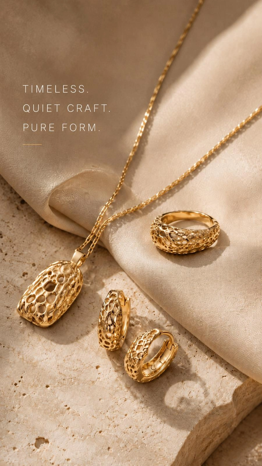 Timeless quiet craft jewelry story