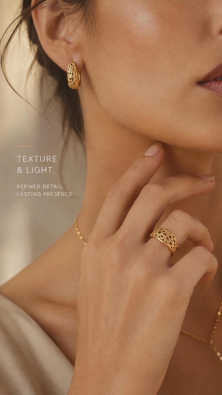 Texture and light jewelry story